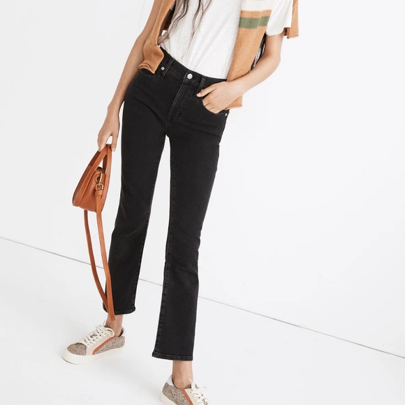 Madewell Tall Cali Demi Boot Jeans in Starkey Wash Black 27T 27 Tall X - Picture 1 of 12
